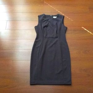 Calvin Klein women’s scuba sheath dress in size 8 petite. Knee length on me 5’2.